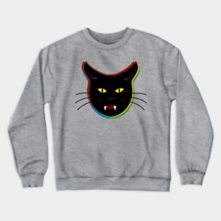 rainbow black cat Crewneck Sweatshirt